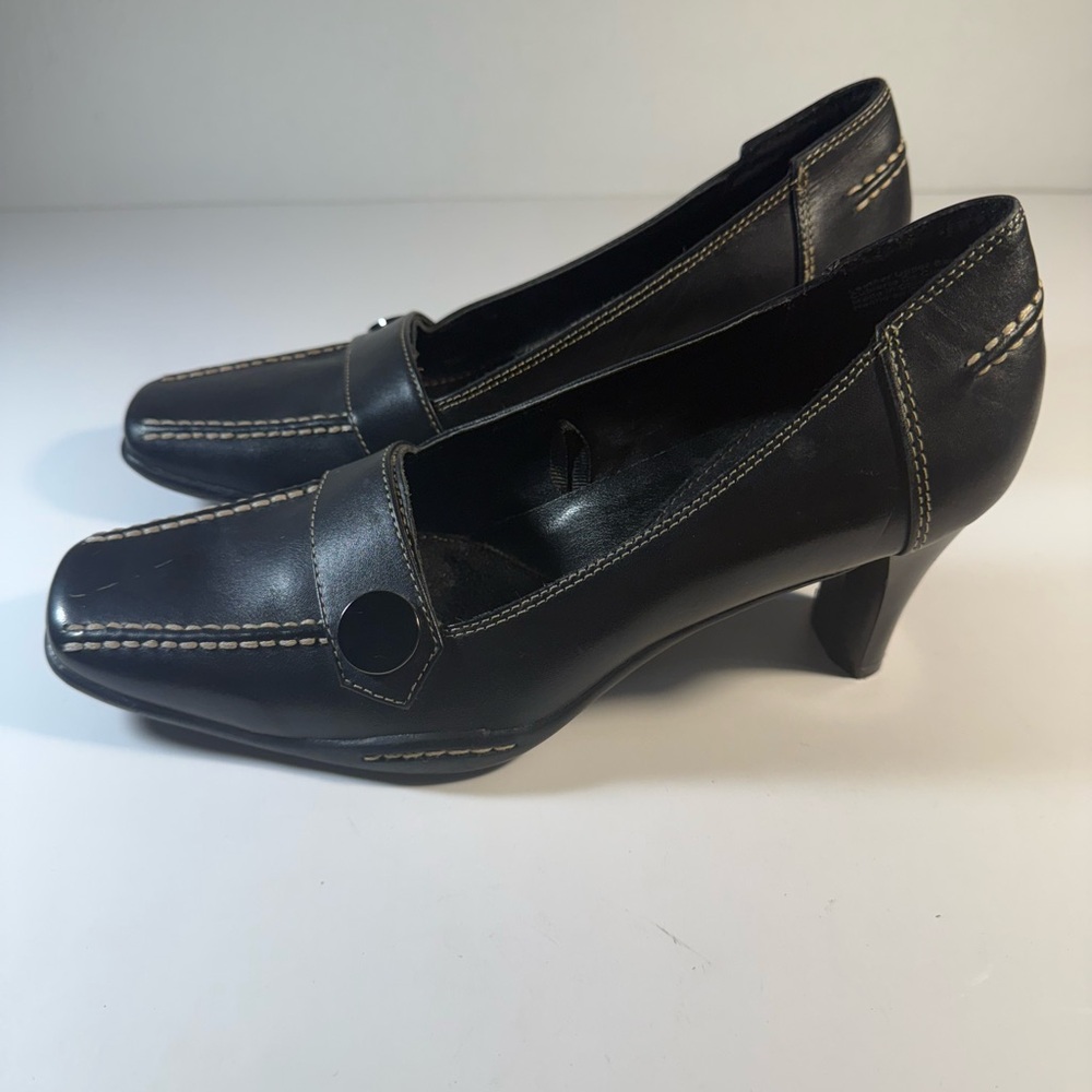 George Comfort Woman’s Heel Dress Shoes Black Size 7